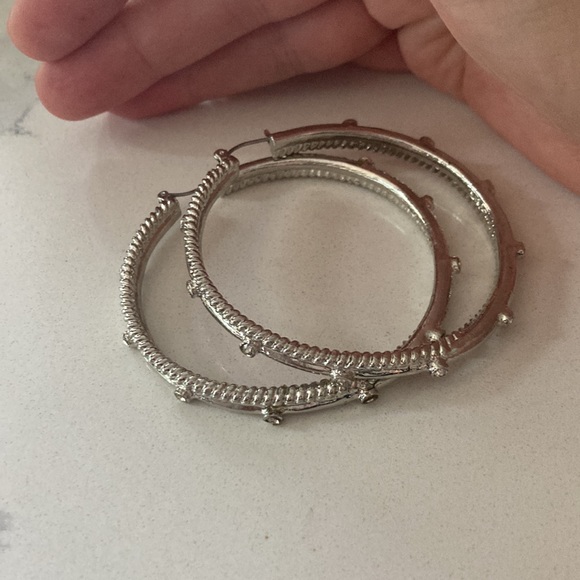 RJ Graziano silver Hoop Earrings - Picture 3 of 4